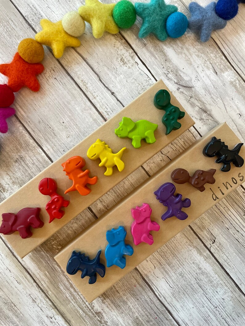 DINOSAUR Crayons Dino Crayons for Kids Trex Crayons Etsy
