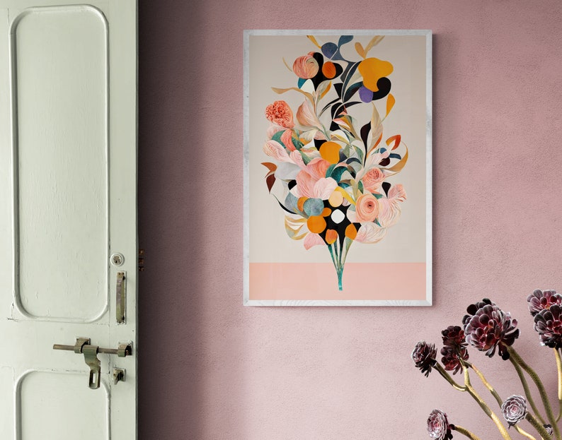 Flower Wall Art Printable Aesthetic Printable Wall Art Home Etsy