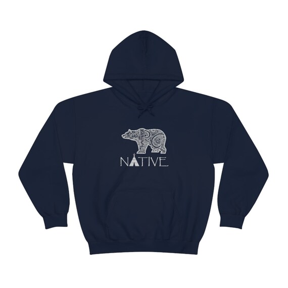 Native American Hoodie Native American Sweatshirt Native Bear American Indian Sweatshirt Indigenous Apparel Native Gift Etsy