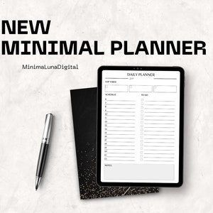 Minimal Digital Printable Daily Planner to boost productivity