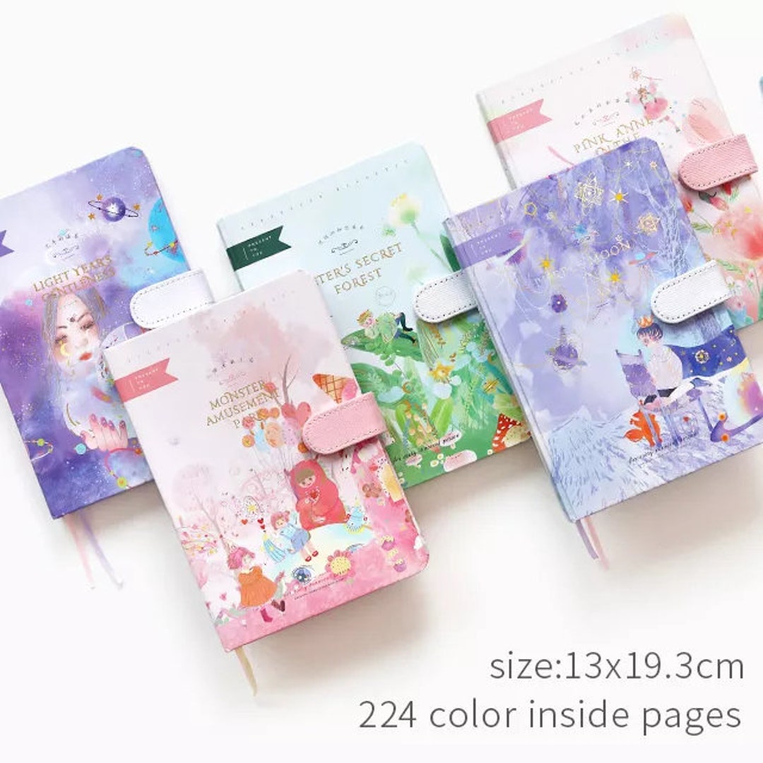 Lined Journal Notebook for Women, Kawaii Journal Notebook, Japanese Journal Notebook, Japanese Cute Kawaii Journal, 5 x 7.3 inch, 13 x 18.6 cm, 256