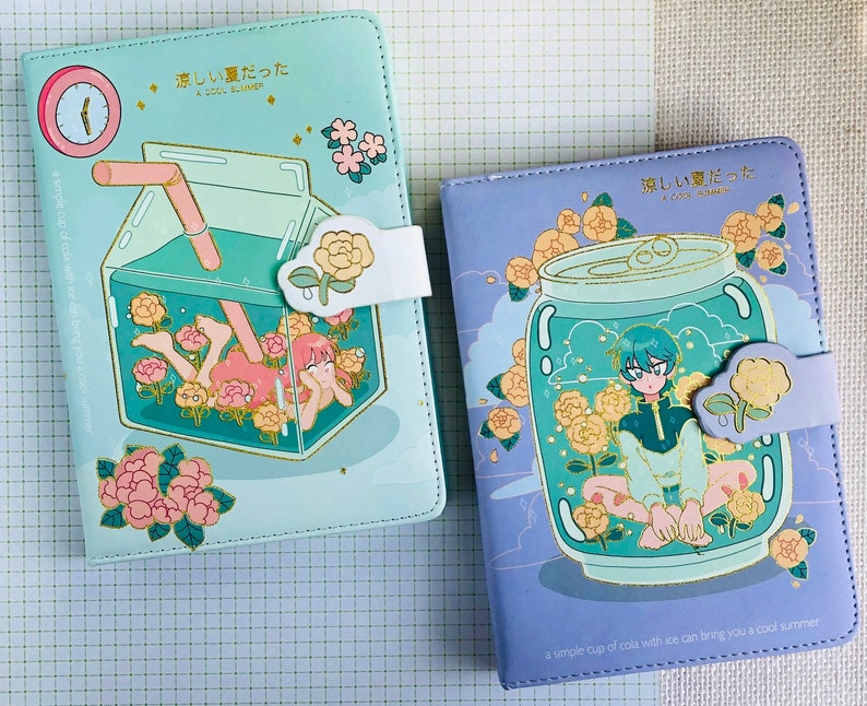 Cute Anime Notebook Cute Notebook Kawaii Notebook 5 X Etsy