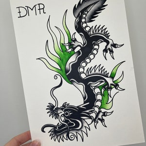 A4 traditional Chinese dragon