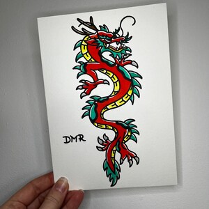 A5 traditional flash dragon