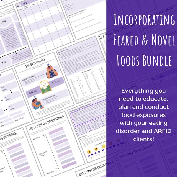 Food Exposure Bundle (printable worksheets and nutrition education handouts)