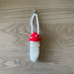 Mushroom Chapstick Holder Keychain