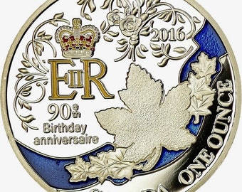 Canada Colorized Queen Elizabeth II 90th Birthday Token