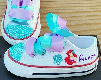 Ariel Converse The Little Mermaid Sneakers For Girls Toddler Shoes With  Ariel