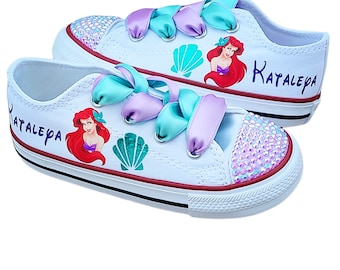 Ariel Converse The Little Mermaid Sneakers For Girls Toddler Shoes With  Ariel - Main Image