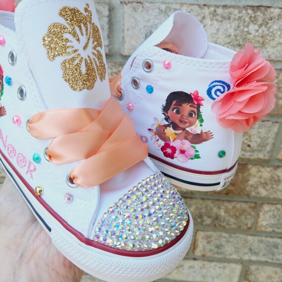 Personalised baby converse shoes discount