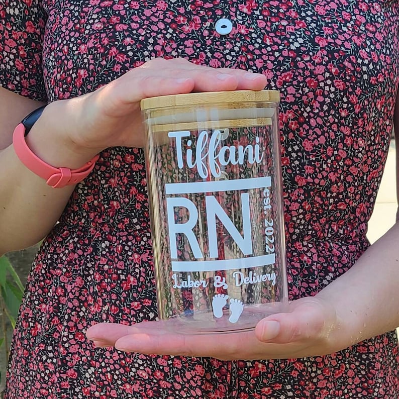 Nurse Jar Labor and Delivery Personalized RN Registered Etsy