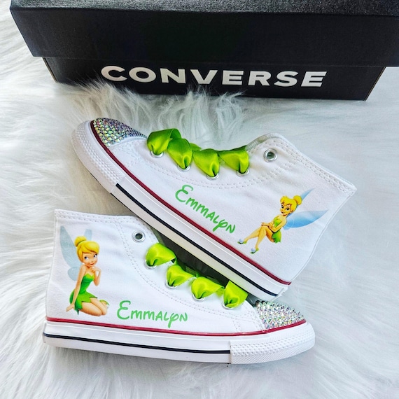 Tinkerbell Converse for Girls Custom Name Tinker Bell Sneakers