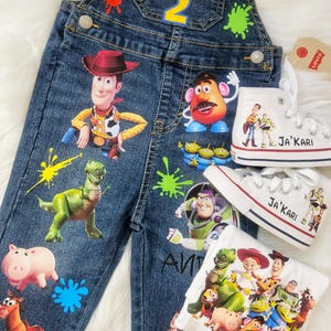 Toy Story Overalls Denim Overalls For Toddler Custom Toy Story Outfit Shirt Any theme available