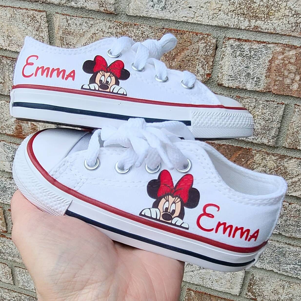 Keuze lamp zelf Minnie Mouse Sneakers Converse Personalized Girls Sizes Shoes - Etsy