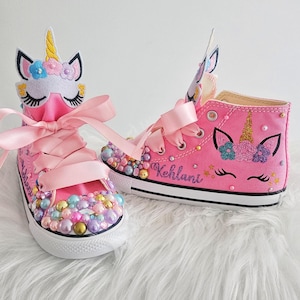 PASTEL Unicorn Converse Custom Unicorn Converse Unicorn Custom Converse Sneakers For Girls Toddler Girl Unicorn Shoe Pastel Bling Unicorn