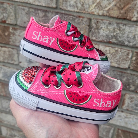fryser Fæstning Jonglere Watermelon Shoes Genuine Converse Baby and Toddler Sizes - Etsy