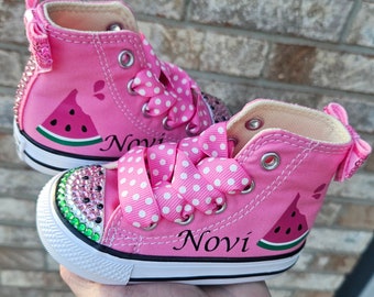 Custom Watermelon Converse, Personalized Watermelon Converse