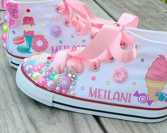 Donut Converse, Cupcake Shoes, Personalized Converse Sneakers, Candy Shoes For Toddler
