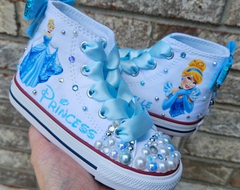 Cinderella Converse Personalized Cinderella Converse Custom Cinderella Converse many sizes Girls Cinderella High Top Converses