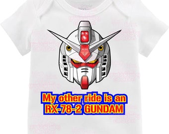 Katoenen babyrompers | "Het is een GUNDAM!!! Collectie" Onesie Prints | Baby meisje jongen Unisex Onesie | 100% katoen Gundam Baby | Gundam-afdruk