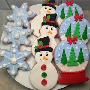 Fake Christmas Cookies | Fake Snowman Cookie | Fake Snowflake Cookie | Fake Snow Globe Cookie | Fake Frosty Cookie | Faux Christmas Cookies