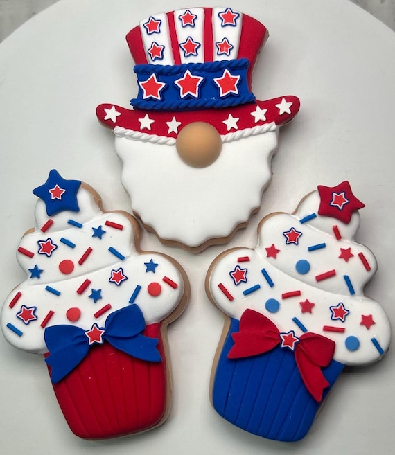 Fake Patriotic Cookies | Fake 4th of July Cookies | Fake Uncle Sam Cookie | Fake Americana Cookies | Patriotic Decor | 4th of July Decor