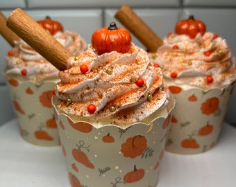 Fake Pumpkin Spice Cupcake | Fake Pumpkin Cupcake | Fake Fall Cupcake | Fake PSL Cupcake | Fake Harvest Cupcake | Fall Tier Tray |