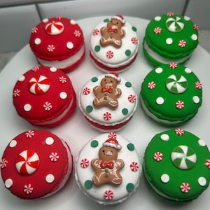 3 Fake Gingerbread Macaroons  | Fake Peppermint Macaroons | Fake Christmas Macaroons | Fake Gingerbread Cookies | Fake Christmas Cookies