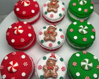 3 Fake Gingerbread Macaroons  | Fake Peppermint Macaroons | Fake Christmas Macaroons | Fake Gingerbread Cookies | Fake Christmas Cookies