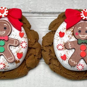 Fake Gingerbread Cookies | Fake Christmas Cookies | Gingerbread Decor | Gingerbread Kitchen | Gingerbread Tier Tray | Christmas Decor