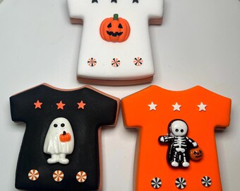 Fake Halloween T-shirt Cookies | Fake Halloween Cookies | Fake Ghost Cookie | Fake Pumpkin Cookie | Fake Skeleton Cookie  | Halloween Decor