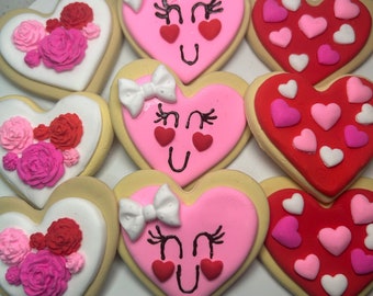 Fake Valentine’s Day Cookies | Fake Heart Cookies | Faux Valentine’s Day Cookies | Heart Cookies | Valentine’s Day Tier Tray Decor