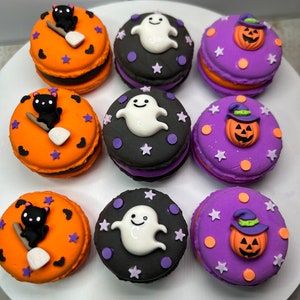 3 Fake Halloween Macaroons | Fake Ghost Macaroons | Fake Pumpkin Macaroons | Fake Witch Macaroons | Faux Macaroons | Halloween Decor