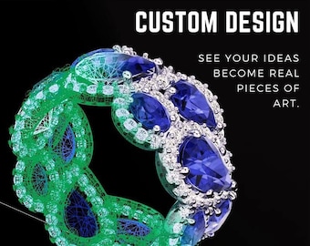 Custom CAD Jewelry Design and Renderings