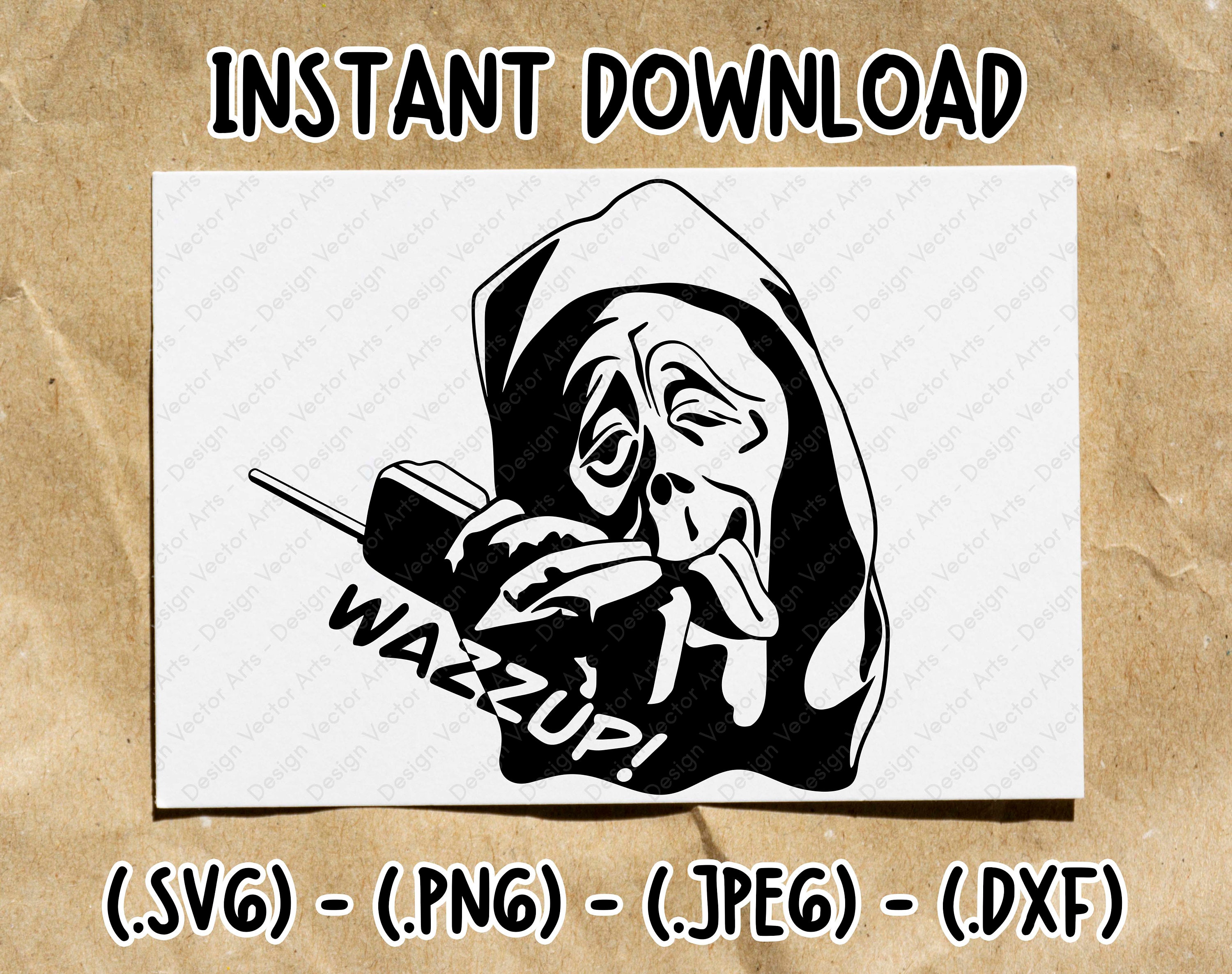 Scary Movie Wazzup Svg Scream Face Svg Wazzup Svg Ghost - Etsy New Zealand