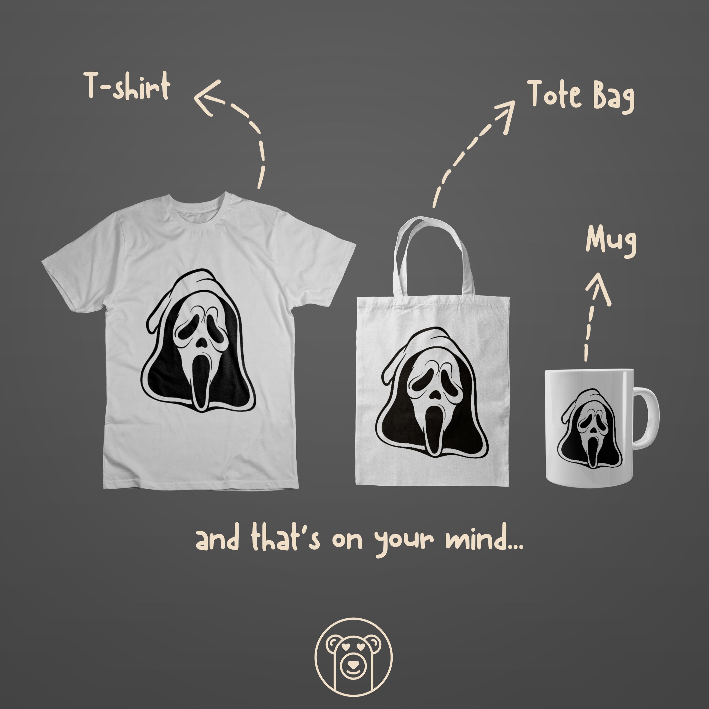 Scream Face PNG SVG DXF Jpg Clipart, Scream Movie, Skull Svg, Sticker