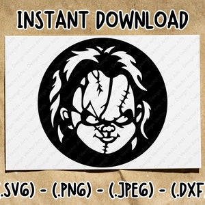 Chucky Svg, Chucky Horror Movie Png, Halloween Chucky Svg, Scary Face Svg, Killer Svg, Chucky Cricut Svg, Chucky Vectoral, Chucky Png, Dxf
