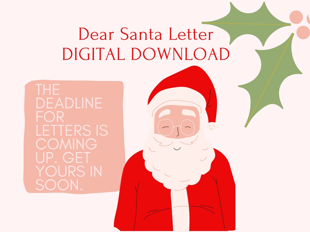 Letter to Santa, Letter to Santa Printable, Dear Santa, Dear Santa Letter, Christmas Wish List