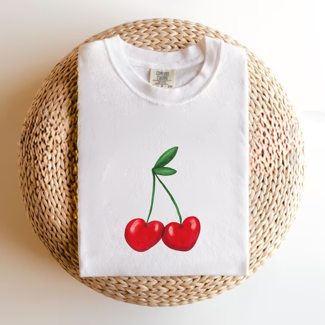 Cherry Shirt, Cherry T-shirt, Cherries Shirt, Cottagecore Shirt ...