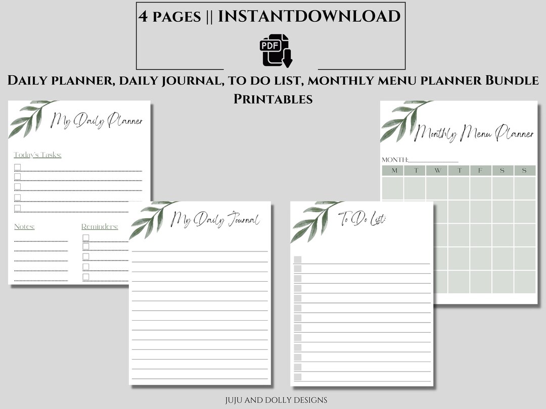 Aesthetic Planner Printables Daily Planner Printable Monthly - Etsy