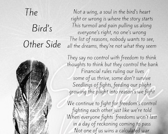 The Bird's Other Side Printable Poem Wall Art **Digital Download Only