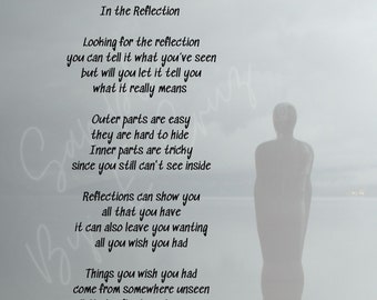 In The Reflection Motivation Self Love Aware Dreams Strength Power **Printable Poem** Digital Download