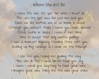 Printable Poem for Cremation Memorial Service Funerals Grief Bereavement **Digital Download**
