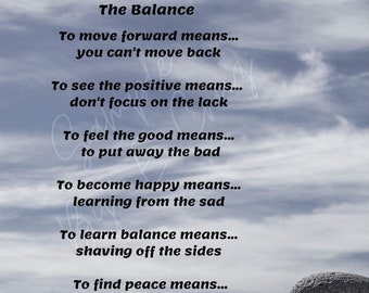 The Balance Inner Strength Life Struggles Courage Motivational Uplifting **Printable Digital Download**
