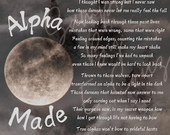 Alpha Made Poem For Strength Healing **Digital Download**