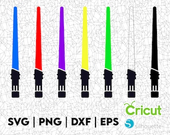 Lightsaber SVG Design, PNG DXF, Great for T-Shirts, Hats, Stickers, Decals, Decorations, Scrapbooks and more, Vinyl Cutting File