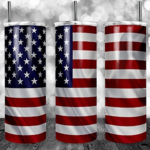 Amerikaanse vlag Tumbler Design voor 20oz Tumblers - Tumbler Wrap, Sublimation Design, Straight Kan worden gebruikt voor sublimatie & Meer! Vlag van de V.S.