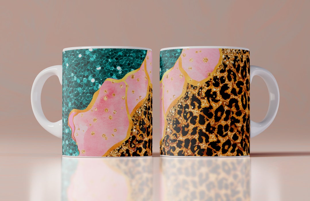 Animal Print Mug Design, Mug Wraps, 1115oz Mugs, Sublimation Designs