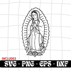 Virgencita PNG-clipart, Virgen De Guadalupe Svg-bestand, Maagd Maria DXF-ontwerp, Cricut Cut-bestanden