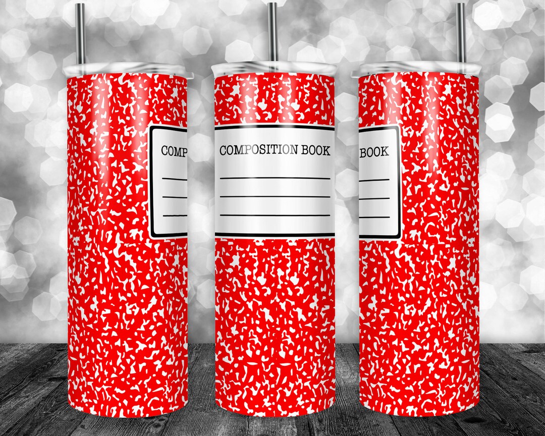 Composition Book Tumbler Design for 20oz Tumblers Tumbler Etsy